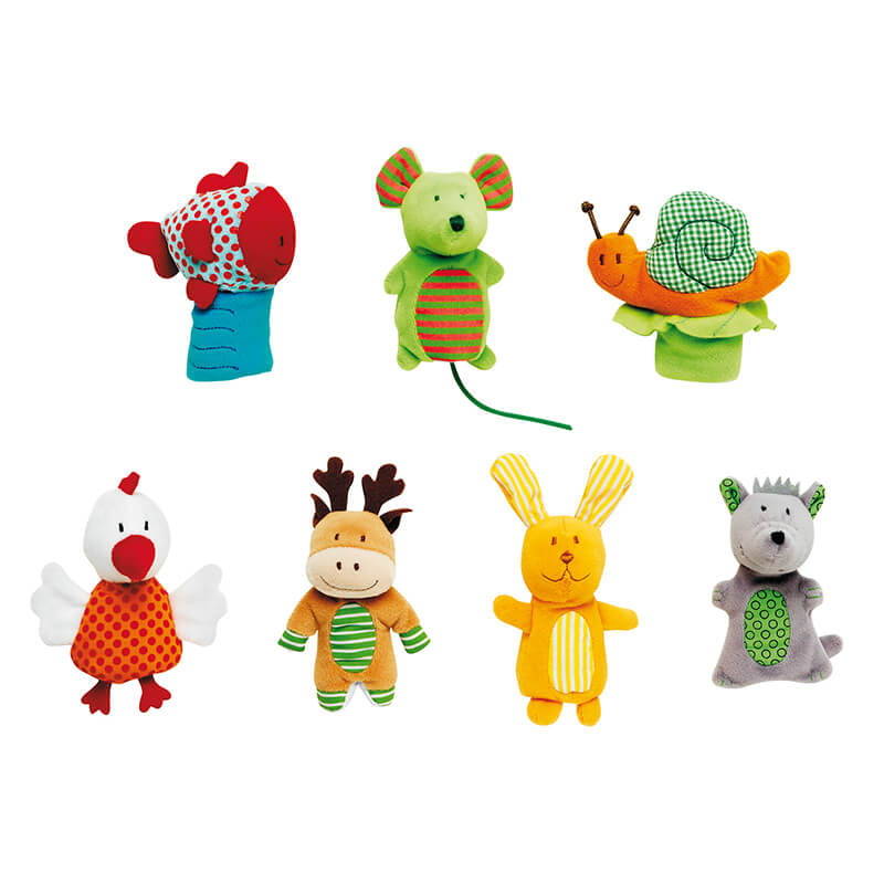 1 ensemble/10 pièces marionnettes à doigt pour petits animaux