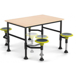 Table avec tabourets intégrés